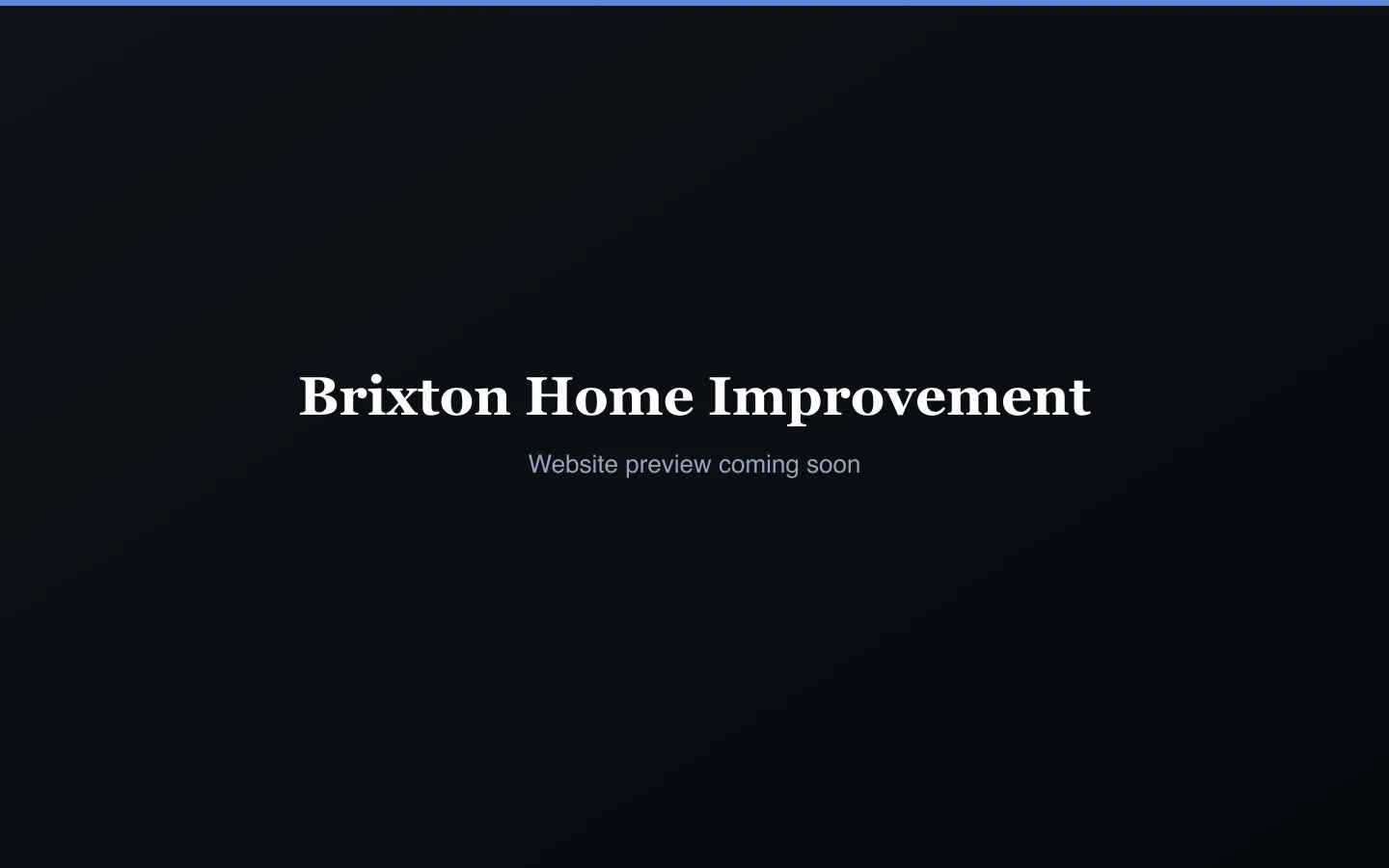 Brixton Home Improvement website first view